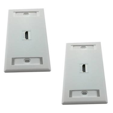 Imagem de Kit 2 Espelhos de parede com 1 saída hdmi - Wincabos