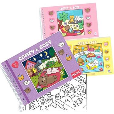 Imagem de 3 Livros de Colorir Estilo Bobbie Books Com 144 Desenhos Para Pintar, 