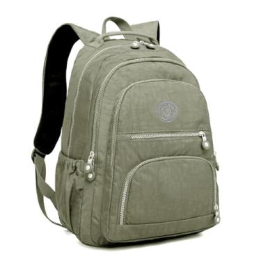 Imagem de Mochila Leve Feminina Escolar Marrom Claro Trabalho Viagem Fashion Mochilas Para Notebook Moderna Menina Impermeável Bege