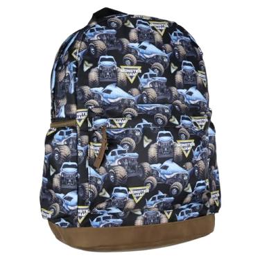 Imagem de INTIMO Mochila Monster Jam Allover Megalodon Shark Monster Truck Mochila escolar com capa para laptop