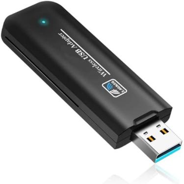 Imagem de A3vsbr adaptador rede usb wireless placa antena plug conector tomada extensão wifi externo ac 1200 ghz