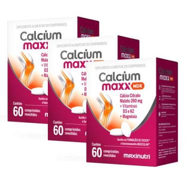 Imagem de Kit 3 Calcium Maxx MDK Cálcio Citrato Malato 260mg Maxinutri