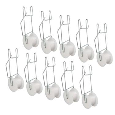 Imagem de Gancho de Rolos de Treliça de Tomate 10pcs Com Barbante de 15m, Galvanizados Arame de Aço Resistente a Cabos de Treliça de Vinha Resistente a Ganchos para Uvas de Bobo de Pepino