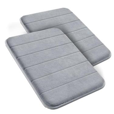 Imagem de Decolab Tapete Antiderrapante Banheiro Super Soft | Kit Tapete Banheiro Box ou Banheira Completo | Jogo Tapetes Para Banheiro Multiuso Decoração Quarto (Cinza, 2 Peças)