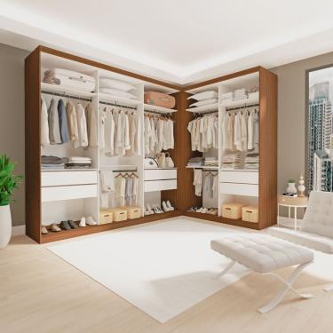 Imagem de Conjunto Closet Casal sem Portas 2 Módulos 6 Gavetas França