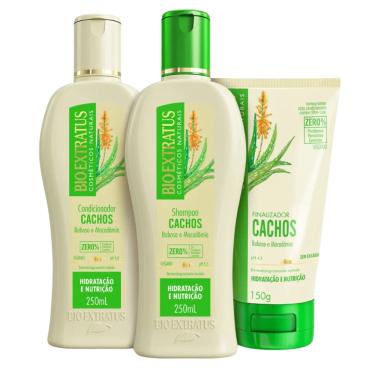 Imagem de Kit Bio Extratus Cachos Shampoo Cond 250mL Finalizador 150g