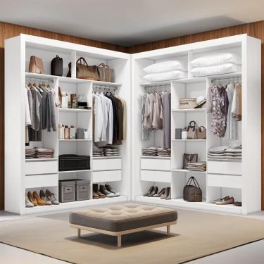 Imagem de Closet Casal Premium 8 Gavetas Amoudi Móveis Branco