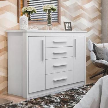 Imagem de Cômoda 2 Portas 4 Gavetas Elegance Batrol Móveis