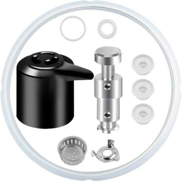 Imagem de E-TING 10 peças de reposição para Instant Pot Duo 5-Qt, 6-Qt, IP-DUO50 IP-DUO60 Cabo de liberação de vapor, válvula de pressão flutuante e anel de vedação de silicone antibloqueio para acessórios de