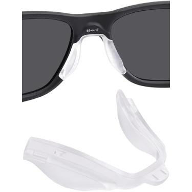 Imagem de BLAZERBUCK Almofadas de nariz de substituição para óculos Oakley Airdrop MNP OX8121 - Ponte baixa ajuste padrão transparente