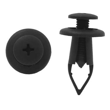 Imagem de 50 peças de clipes de parafuso de expansão tipo pressão de rebite de plástico preto 9 mm para carro