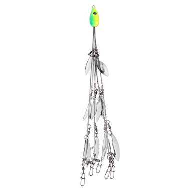 Imagem de QANYEGN 12 Bladed Umbrella Rig Pesca, MultiLure e Iscas Rigs com Giros, Umbrella Kit Isca Artificial para Pesca Bas (Verde)