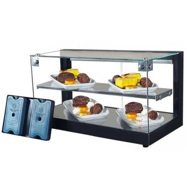 Imagem de B-VFD62 - Vitrine fria Beta 62cm Preta Dupla com 12 Gelo-X - Bivolt - 