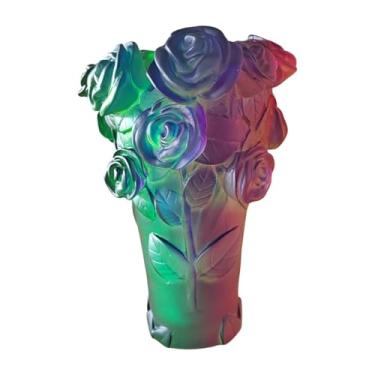 Imagem de Kokiya Vaso de cristal de queimador de incenso Modern 2 em 1 decoração decorativa para mesa de café interna Mãe Day Warming Desktop