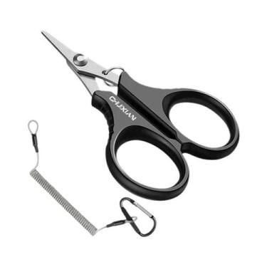 Imagem de Alicate De Tesoura De Pesca De Aço Inoxidável Revestido De Titânio Par