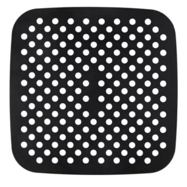 Imagem de Tapete Protetor de Silicone para Air Fryer - Proteção e Facilidade na Limpeza - Quadrado Cor:Preto - Lavável - Reutilizável