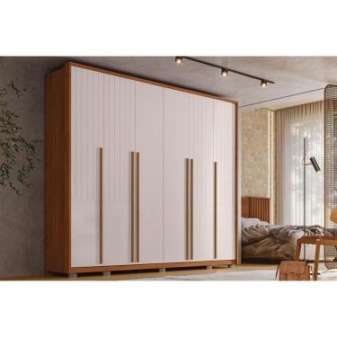 Imagem de Guarda Roupa Casal 6 Portas e 6 Gavetas Quintus Freijo/Off White - Caemmun