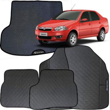 Imagem de Kit Jogo Tapete Siena 2014 a 2019 4 Peças + Tapete Prota Malas Emborra