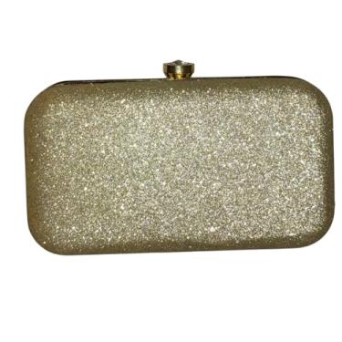 Imagem de IGH Bolsa clutch feminina elegante – bolsa de mão elegante para festas, casamentos e passeios casuais - (IGH1454), Dourado, PACK OF 1