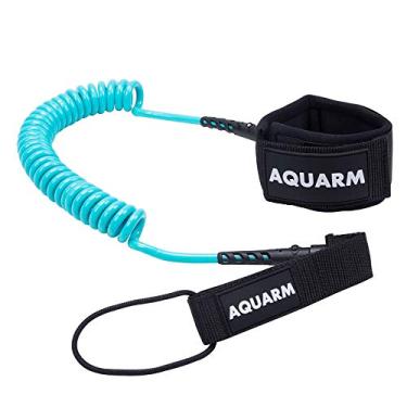 Imagem de AQUARM Coleira SUP para prancha de stand up paddle premium enrolada de 8/3 m, alça de tornozelo