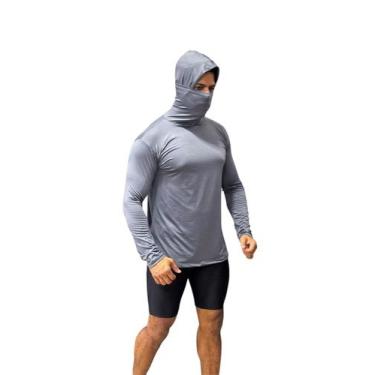 Imagem de Camisa Térmica Masculina Manga Longa Com Capuz e Bala Clava Touca Ninj