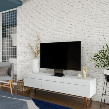 Imagem de Rack Kingston I 3 GV Branco Acetinado 180 cm - Mobly