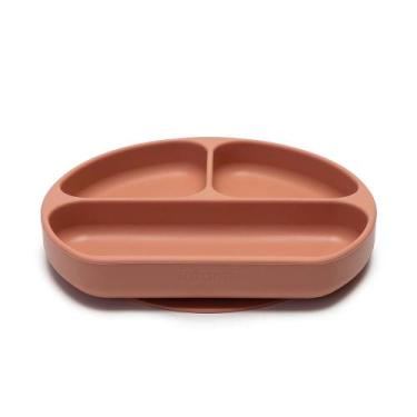 Imagem de Prato de Silicone Infantil Com Divisórias Piccolo - Infanti, Terracota