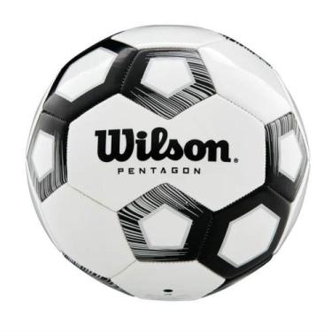 Imagem de Bola de Futebol Wilson Pentagon 05 Branco Preto Multiuso