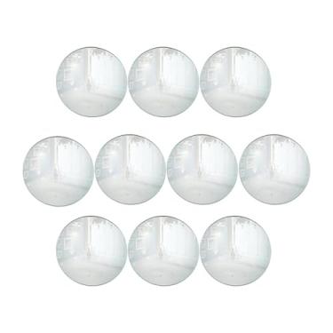 Imagem de Ioensy 10x Bandejas de espelho decorativas, suporte para joias, cômoda, decoração para casa, suprimentos para festas, pratos de espelho redondos de acrílico, Prateado