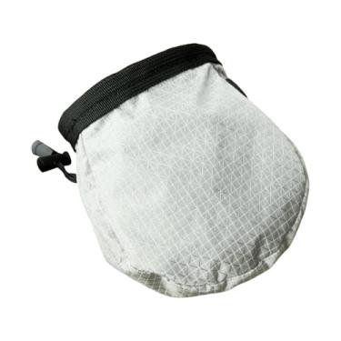 Imagem de rockible Bolsa de giz para escalada, bolsa de giz com bolso com zíper, cinto para boliche, levantamento de peso, pole dance, boulder, Prata