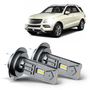 Imagem de TJJTGBR Lâmpadas Led De Farol Baixo Para Mercedes-Benz Ml350 2003-2015, Atualização Mais Recente, Lâmpada Motocicleta Super Brilhante, Chips Csp 3570, Brilho Alto/Baixo 500%, 6000K, Branco, Pacote C