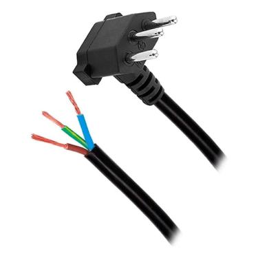 Imagem de Cabo de Força Rabicho 90° 3x0,75mm 10A 3m - Qualidade