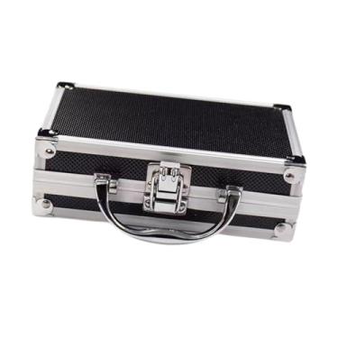 Imagem de IEUDNS Maleta de ferramentas de liga de alumínio, maleta de metal, mala de 7,09 x 4,33 x 2,28'', recipiente resistente, caixa de ferramentas portátil