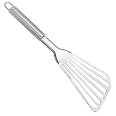 Imagem de Espátula Vazada Para Peixes Frituras e Grelhados Em Aço Inox Linha Luxo Modelo Grande 33cm