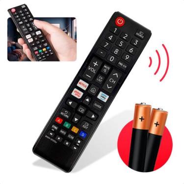 Imagem de Controle Remoto Para Tv Samsung Smart Netflix Globoplay Prime + 2 Pilh