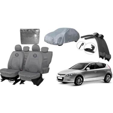 Imagem de Kit capa couro cinza i30 + brinde limpador grátis - iron tech