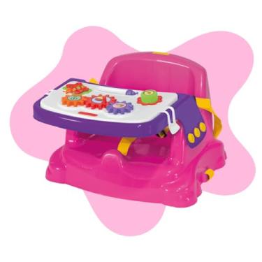 Imagem de Cadeira Didática para Bebês com Bandeja Removível e Central de Atividades Com Cinto de Segurança Suporta até 25kg