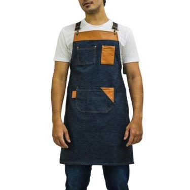 Imagem de Avental Churrasqueiro Cozinha Com Couro Churrasco Barman - D'King