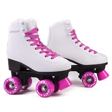 Imagem de Skate Gear Patins Quad Roller com suporte extra para crianças e adultos (roxo, juvenil 2)
