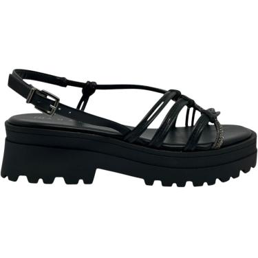 Imagem de Sandália Feminina Casual Dia a Dia Passeio com Strass Plataforma Tratorada Ramarim 2538202