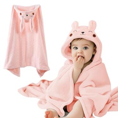 Imagem de DUDUELITE Toalha de banho com capuz para bebês e bebês adequada para bebês meninos e meninas de 0 a 5 anos de idade - uma toalha de banho com capuz macia, absorvente e protetora solar. 80 cm x 125 cm