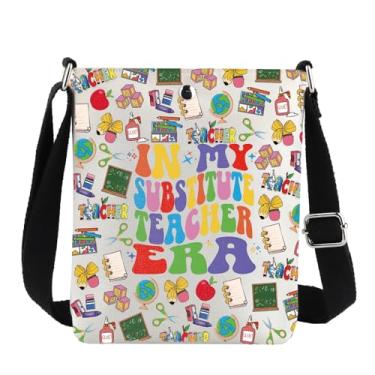 Imagem de G2TUP Bolsa tiracolo substitute Teacher Gifts Sub Teacher Gifts In My Substitute Teacher Era, In My Substitute Cb