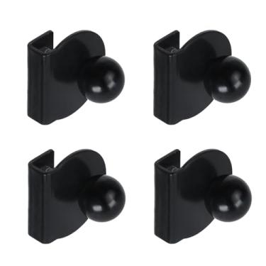 Imagem de Geesatis 4 peças de puxador de clipe de porta de vidro, clipes sem perfuração de porta, ferro, clipes para gaveta de armários de vitrine de vidro de 5-8 mm (estilo B)