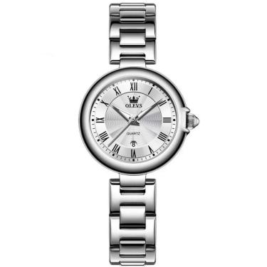 Imagem de Relógio de Quartzo Feminino Design Fino Elegante Luminoso em Aço Inoxidavel