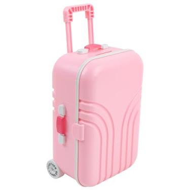 Imagem de ASUNFO Mini caixa de lembrancinha vazia para cílios postiços caixas de embalagem de plástico mini caixa de bagagem rosa 15 cm