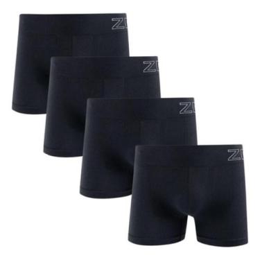 Imagem de Kit 4 Cueca Boxer Masculina Zee rucci Microfibra Poliamida Original - 