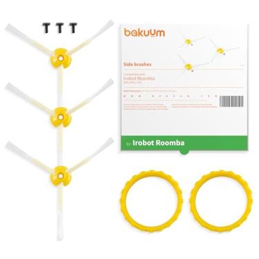 Imagem de BAKUUM Pack de 3 escovas laterais x 3 parafusos, para iRobot Roomba Series 500, 600 e 700. Escovas com cerdas ultra duráveis.
