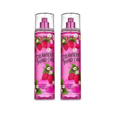 Imagem de Pacote com 2 bolos de morango Fine Fragrance Mist Bath & Body Works