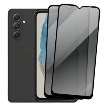 Imagem de Capa Protetora para Samsung Galaxy M35, Preta Premium com Proteção de Câmera + 2 Películas de Privacidade Anti-Spy
