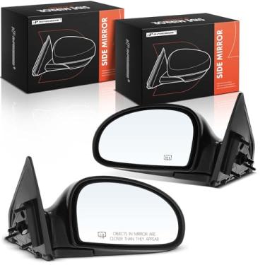 Imagem de A-Premium Par (2) espelhos retrovisores elétricos do lado do motorista e do passageiro - compatível com Kia Spectra 2004-2009 - Retrovisor retrovisor externo preto dobrável manual aquecido